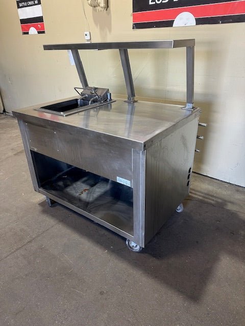 "DUKE" 48"W KITCHEN LINE FRY WORK TOP TABLE STATION WITH TOP GUARD GLASS - Bargains R Ours - #collection_name#