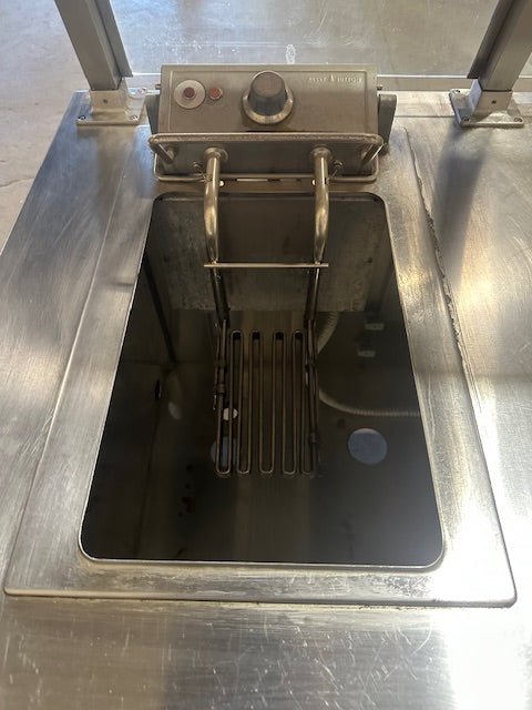 "DUKE" 48"W KITCHEN LINE FRY WORK TOP TABLE STATION WITH TOP GUARD GLASS - Bargains R Ours - #collection_name#