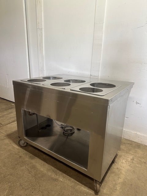 "DUKE DC - EP303 - 25SS M"208V ELECTRIC S.S 6 WELLS SOUP WARMER ON CASTERS - Second Life - Equipment - collection_name