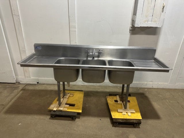EAGLE FOOD 112 - 16 - 3 - 18 STAINLESS STEEL 3 COMPARTMENT SINK 41x91x24.5 - Second Life - Equipment - collection_name