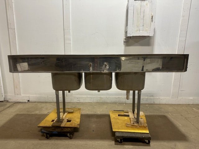EAGLE FOOD 112 - 16 - 3 - 18 STAINLESS STEEL 3 COMPARTMENT SINK 41x91x24.5 - Second Life - Equipment - collection_name