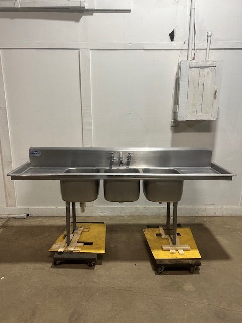 EAGLE FOOD 112 - 16 - 3 - 18 STAINLESS STEEL 3 COMPARTMENT SINK 41x91x24.5 - Second Life - Equipment - collection_name
