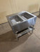 EAGLE GROUP 2 WELL STATIONARY GAS/PROPANE HOT FOOD TABLE WITH GALVANIZED SHELF AND ADJUSTABLE LEGS - Bargains R Ours - #collection_name#