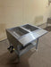 EAGLE GROUP 2 WELL STATIONARY GAS/PROPANE HOT FOOD TABLE WITH GALVANIZED SHELF AND ADJUSTABLE LEGS - Bargains R Ours - #collection_name#