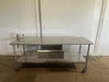 EAGLE S.S H.D COMMERCIAL 84"W x 29.5"D FOOD PREP TABLE WITH CAN OPENER & DRAWER - Second Life - Equipment - collection_name