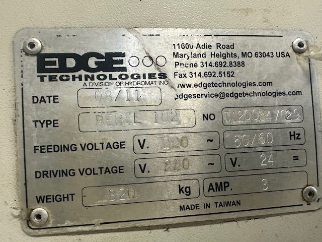 Edge Tech REBEL 102 Servo SE Compact Bar feed loading system - Second Life - Equipment - collection_name