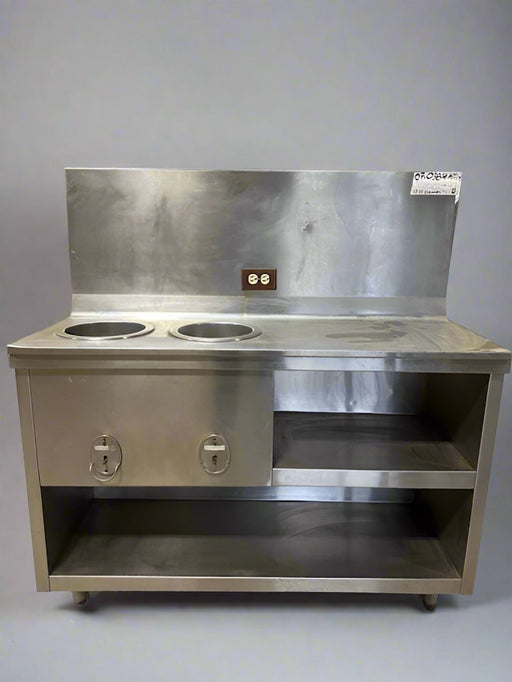 ELECTRIC 2 HEATED WELLS KITCHEN LINE SOUP STATION TABLE - Bargains R Ours - #collection_name#