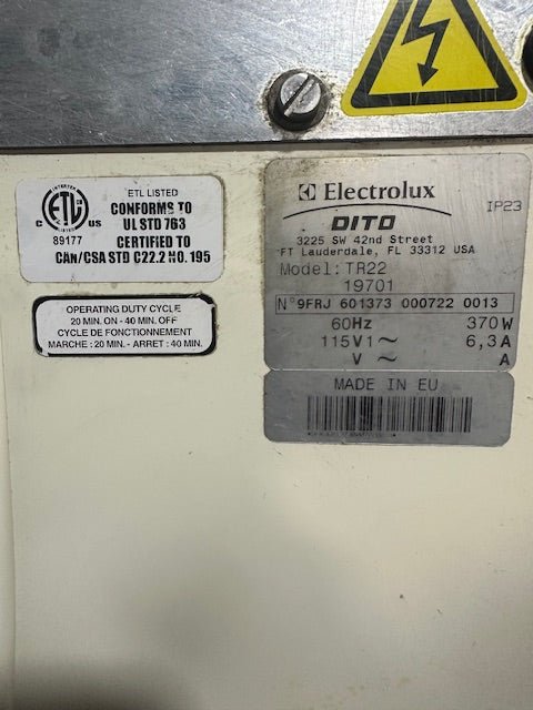 ELECTROLUX DITO TR 22 COMMERCIAL PROCESSOR CHOPPER /SLICER/SHREDDER w/ 5 BLADES - Second Life - Equipment - collection_name