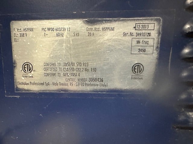 "ELECTROLUX HSPPAN" COMMERCIAL HIGH SPEED PANINI SANDWICH PRESS GRILL, 208V - Second Life - Equipment - collection_name