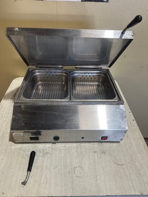 "EMBER GIO" FOOD WARMER WITH 2 x 1/2 SIZE PANS AND LID STEAMER - Bargains R Ours - #collection_name#