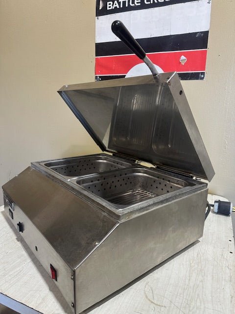 "EMBER GIO" FOOD WARMER WITH 2 x 1/2 SIZE PANS AND LID STEAMER - Bargains R Ours - #collection_name#