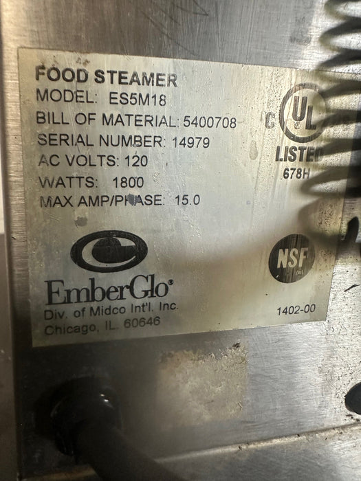 "EMBERGIO ESSM18"120V HALF PAN SIZE TOP LOADING FOOD STEAMER/COOKER(COUNTER TOP) - Second Life - Equipment - collection_name