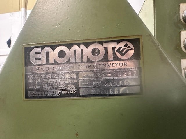 ENOMOT INDUSTRY CO. EA - 20282 12"W 200/220v 3ph CHIP CONVEYOR - Second Life - Equipment - collection_name