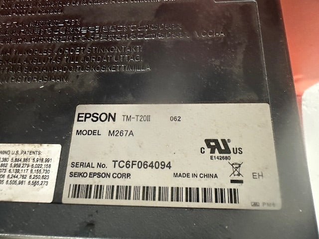 EPSON TM - T20II THERMAL USB RECEIPT PRINTER - Second Life - Equipment - collection_name