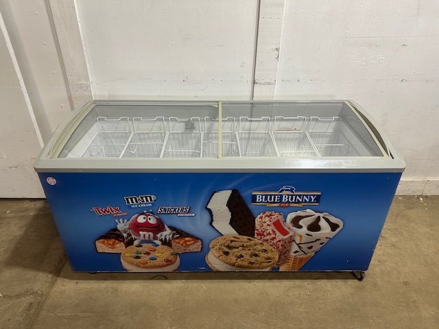 "EXCELLENCE VB - 7L"COMMERCIAL LIGHTED CURVED LID 66"W ICE CREAM DISPLAY FREEZER - Second Life - Equipment - collection_name