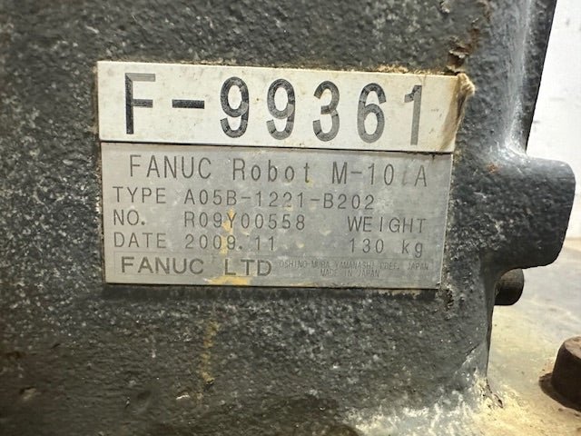 "FANUC ROBOT M - 10iA" TYPE A05B - 1221 - B202 H.D INDUSTRIAL 6 - AXIS ROBOT ARM - Second Life - Equipment - collection_name