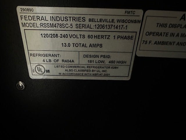 "FEDERAL INDUSTRIES" LIGHTED, REFRIGERATED/OPEN AIR DISPLAY CASE 120/208V 1PH - Second Life - Equipment - collection_name