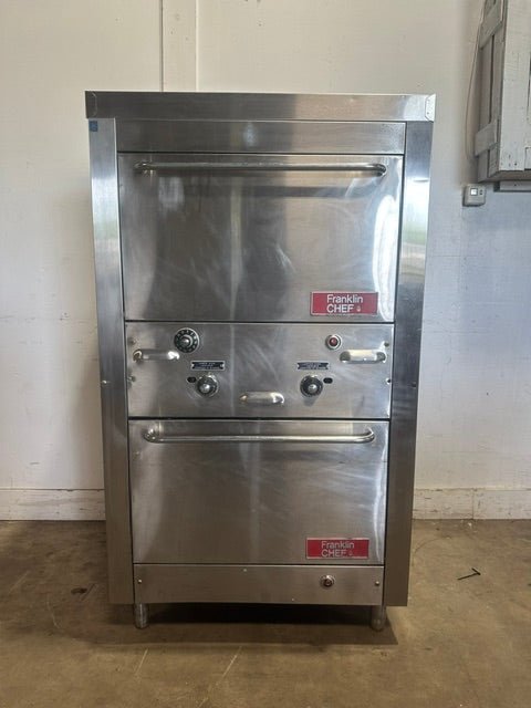 "FRANKLIN CHEF"H.D COMMERCIAL NATURAL GAS DOUBLE STACK OVEN - Second Life - Equipment - collection_name