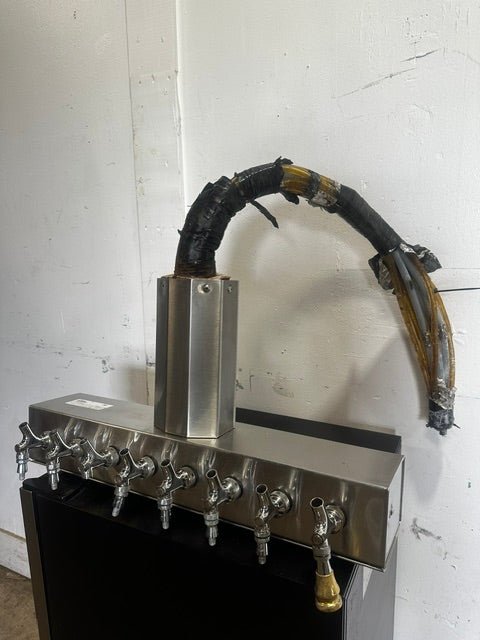 "GLAS TENDER BT-8-SSR" 26"W 8 HEAD BRIDGE TEE DRAFT BEER TOWER TAP - Second Life-Equipment-collection_name