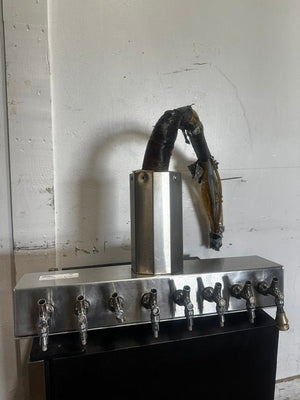 "GLAS TENDER BT-8-SSR" 26"W 8 HEAD BRIDGE TEE DRAFT BEER TOWER TAP