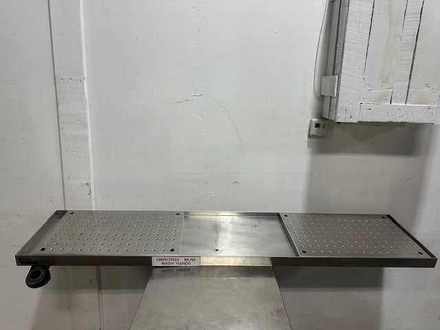 "GLAS TENDER" COMMERCIAL STAINLESS STEEL 70 1/8"W DRAIN BOARD - Second Life - Equipment - collection_name
