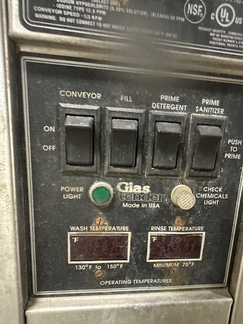 GLASTENDER GT - 30 HIGH TEMP 130F - 150F ROTARY 1PH COMMERCIAL DISHWASHER - Second Life - Equipment - collection_name