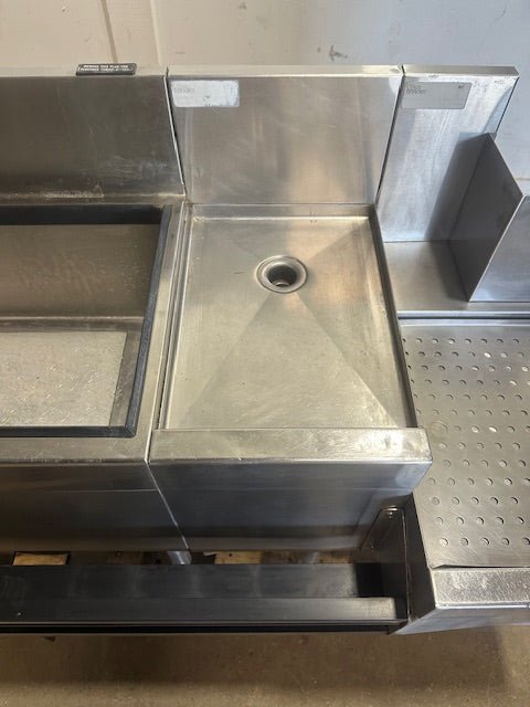 GLASTENDER IBA - 30 - OP8 UNDER BAR SINK, COLD PLATE, DRAIN BOARD and SPEED RAIL - Second Life - Equipment - collection_name