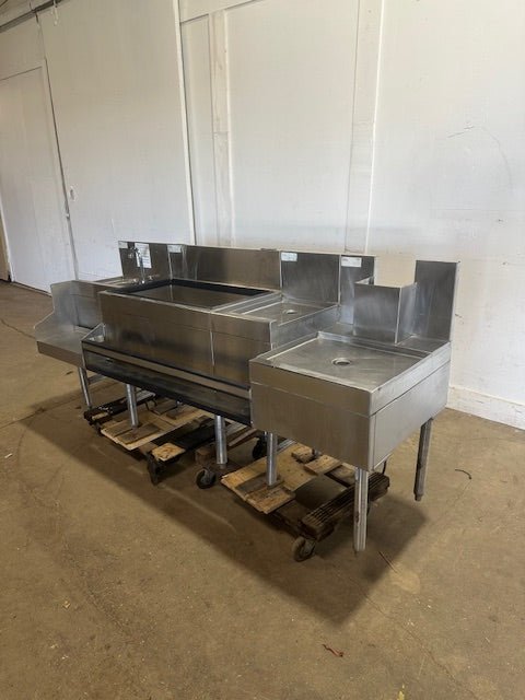 GLASTENDER IBA - 30 - OP8 UNDER BAR SINK, COLD PLATE, DRAIN BOARD and SPEED RAIL - Second Life - Equipment - collection_name