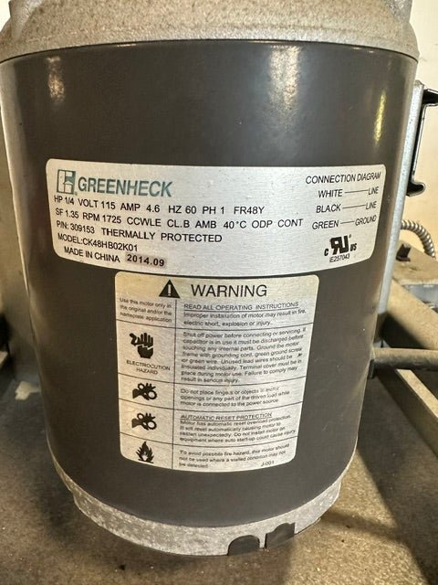 "GREENHECK 6B - 180 - 4 - X"H.D COMMERCIAL UPBLAST EXHAUST FAN (30" x 30" BASE) - Second Life - Equipment - collection_name