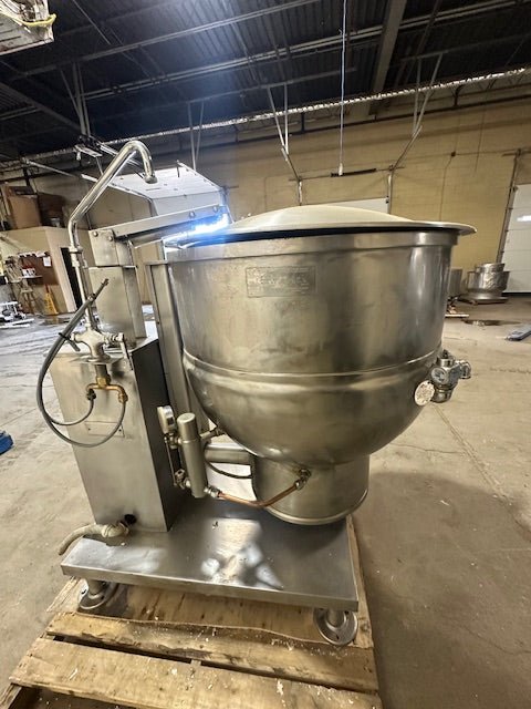 GROEN ELECTRIC JACKETED ALL IN ONE 60 GALLON STEAM KETTLE MANUAL TILT SELF CONTAINED - Bargains R Ours - #collection_name#