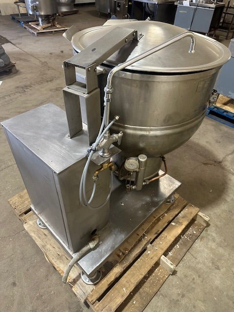 GROEN ELECTRIC JACKETED ALL IN ONE 60 GALLON STEAM KETTLE MANUAL TILT SELF CONTAINED - Bargains R Ours - #collection_name#