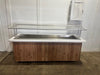 H.D COMMERCIAL 96 1/8"W ICE BATH COLD BUFFET TABLE WITH SNEEZE GUARD & CASTERS - Second Life - Equipment - collection_name