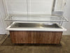 H.D COMMERCIAL 96 1/8"W ICE BATH COLD BUFFET TABLE WITH SNEEZE GUARD & CASTERS - Second Life - Equipment - collection_name