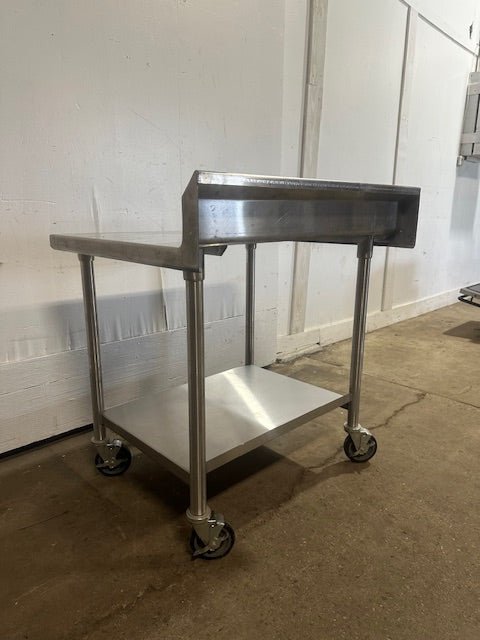 HD COMMERCIAL ALL STAINLESS STEEL 40.5"H x 36 1/4"W x 30"D FOOD PREP TABLE ON CASTER - Second Life - Equipment - collection_name