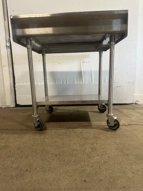 HD COMMERCIAL ALL STAINLESS STEEL 40.5"H x 36 1/4"W x 30"D FOOD PREP TABLE ON CASTER - Second Life - Equipment - collection_name