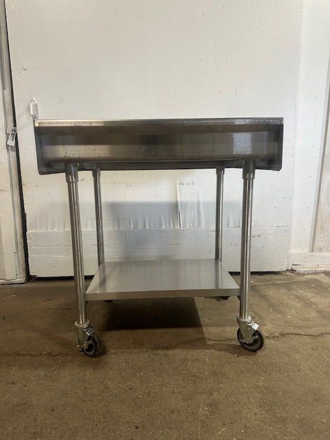 HD COMMERCIAL ALL STAINLESS STEEL 40.5"H x 36 1/4"W x 30"D FOOD PREP TABLE ON CASTER - Second Life - Equipment - collection_name