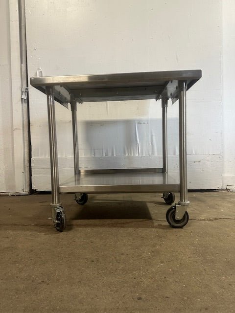 HD COMMERCIAL ALL STAINLESS STEEL 40.5"H x 36 1/4"W x 30"D FOOD PREP TABLE ON CASTER - Second Life - Equipment - collection_name