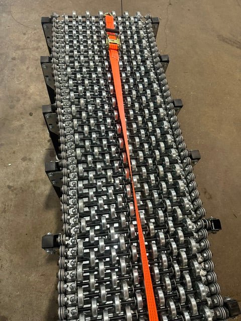 H.D COMMERCIAL EXPANDABLE STEEL SKATEWHEEL CONVEYOR 86"L (COMPRESS)-213"L EXPAND - Second Life-Equipment-collection_name