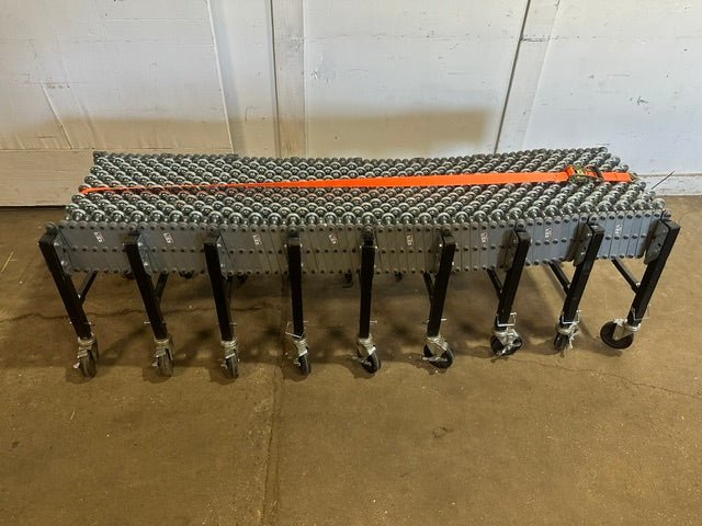 H.D COMMERCIAL EXPANDABLE STEEL SKATEWHEEL CONVEYOR 86"L (COMPRESS)-213"L EXPAND - Second Life-Equipment-collection_name