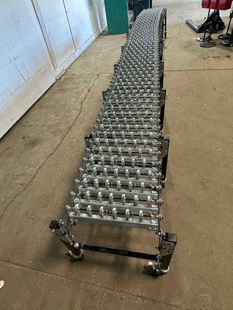 H.D COMMERCIAL EXPANDABLE STEEL SKATEWHEEL CONVEYOR 86"L (COMPRESS)-213"L EXPAND - Second Life-Equipment-collection_name