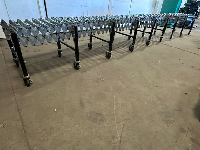 H.D COMMERCIAL EXPANDABLE STEEL SKATEWHEEL CONVEYOR 86"L (COMPRESS)-213"L EXPAND - Second Life-Equipment-collection_name