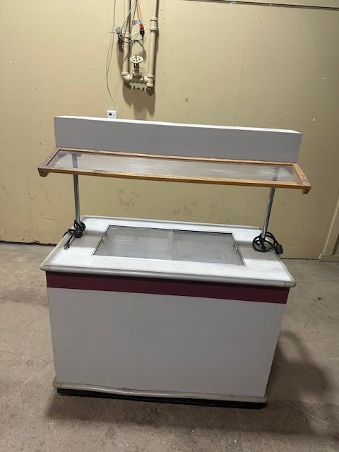 H.D. COMMERCIAL LIGHTED SELF - SERVE ICE - CREAM FREEZER BAR w/SNEEZE GUARD - Bargains R Ours - #collection_name#