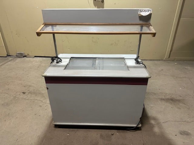 H.D. COMMERCIAL LIGHTED SELF - SERVE ICE - CREAM FREEZER BAR w/SNEEZE GUARD - Bargains R Ours - #collection_name#