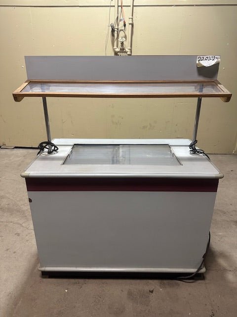 H.D. COMMERCIAL LIGHTED SELF - SERVE ICE - CREAM FREEZER BAR w/SNEEZE GUARD - Bargains R Ours - #collection_name#