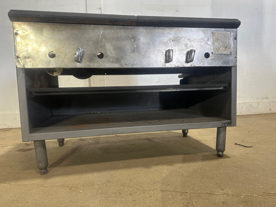 H.D COMMERCIAL NAT GAS 2 BURNER STOVE WITH GREASE CATCHER PAN - Second Life - Equipment - collection_name
