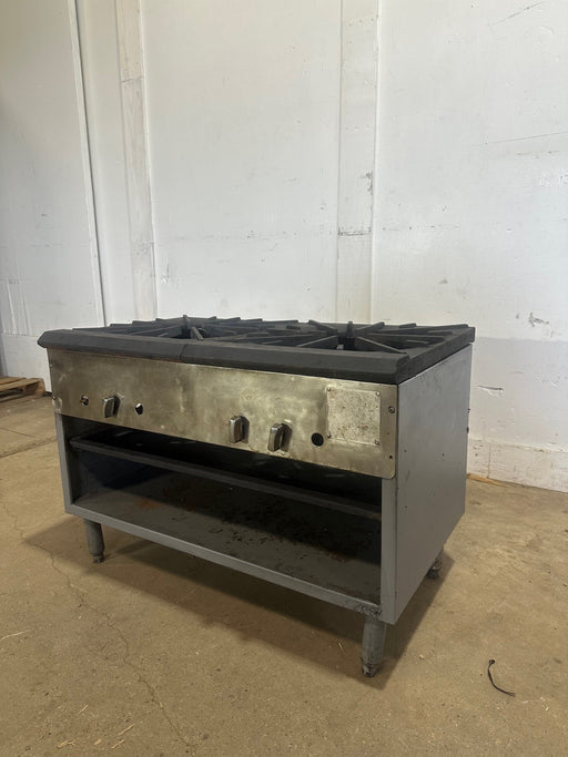 H.D COMMERCIAL NAT GAS 2 BURNER STOVE WITH GREASE CATCHER PAN - Second Life - Equipment - collection_name