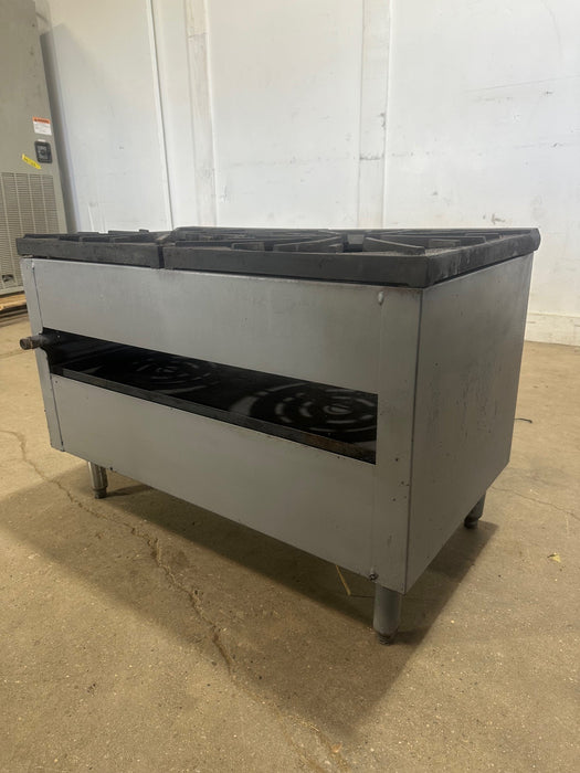 H.D COMMERCIAL NAT GAS 2 BURNER STOVE WITH GREASE CATCHER PAN - Second Life - Equipment - collection_name