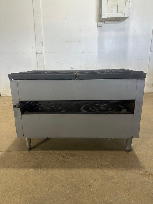 H.D COMMERCIAL NAT GAS 2 BURNER STOVE WITH GREASE CATCHER PAN - Second Life - Equipment - collection_name