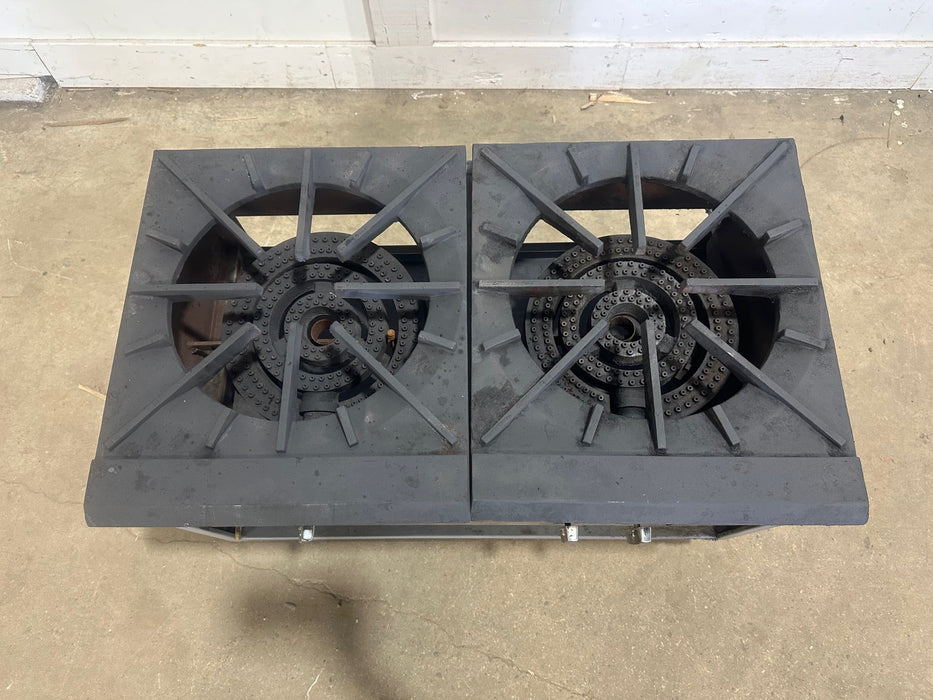 H.D COMMERCIAL NAT GAS 2 BURNER STOVE WITH GREASE CATCHER PAN - Second Life - Equipment - collection_name