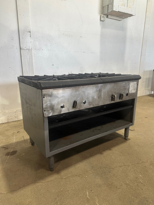 H.D COMMERCIAL NAT GAS 2 BURNER STOVE WITH GREASE CATCHER PAN - Second Life - Equipment - collection_name
